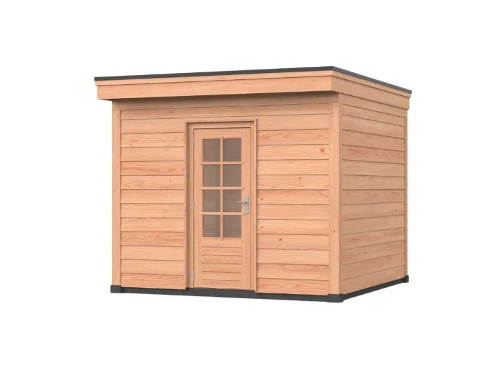 Douglas overkapping, 300 x 300, Met achterwand en schuur, Westwood DIY - Afbeelding 1